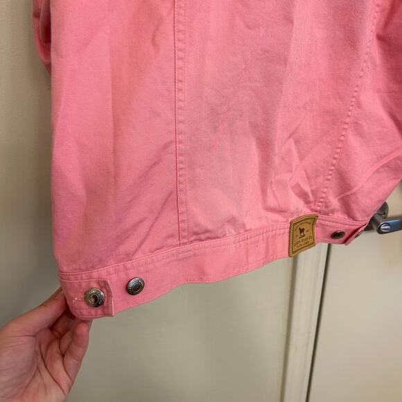 Ralph Lauren Pink Denim Jacket Women’s Size Large Button-Up Classic Jean Style - Picture 6 of 8